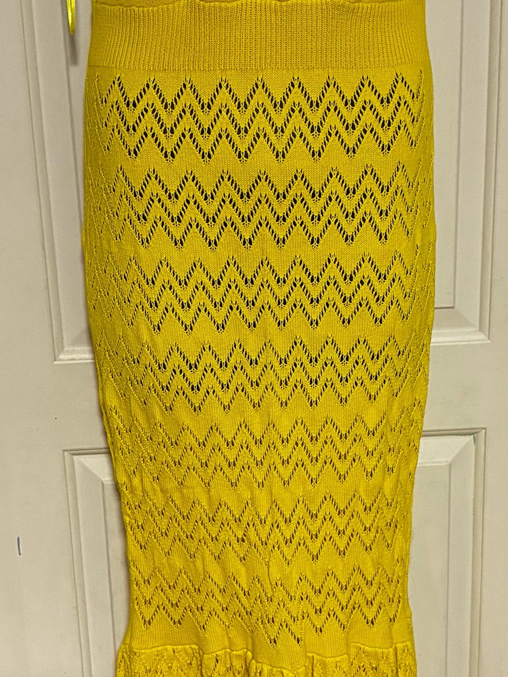 Fashion to Figure Yellow Crochet Midi Dress - Picture 10 of 11